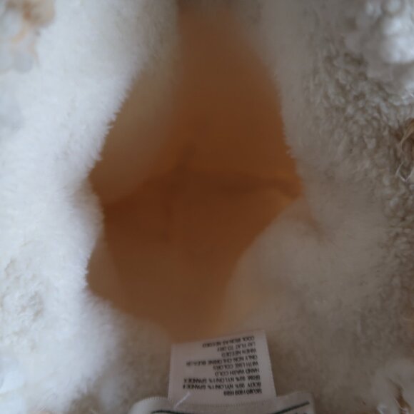 Coldwater Creek White and Tan Winter Beanie Hat - Picture 7 of 7